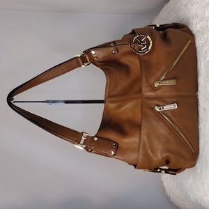 Michael Kors Portland Luggage Brown Leather Shoulder Bag